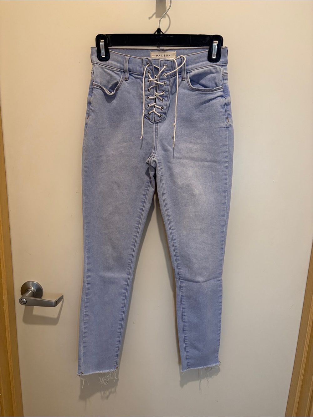 PacSun Lace-Up High-Rise Skinny Jeans